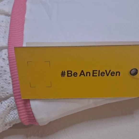 Eleven Venus Williams Devotion Skort Tennis Skirt White Hearts Pink Stripe M NWT - Picture 4 of 13